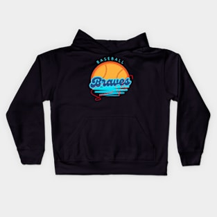 atlanta braves baseball Kids Hoodie